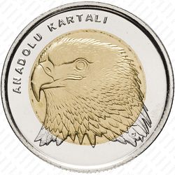 1 лира 2014, анатолийский орёл