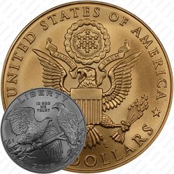 5 долларов 2008, белоголовый орлан