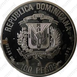 100 песо 1988, открытие Америки