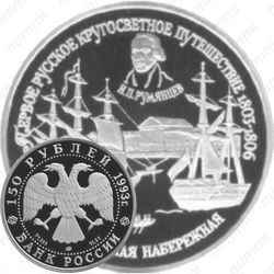 150 рублей 1993, набережная