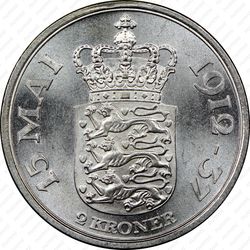 2 кроны 1937, Кристиан X