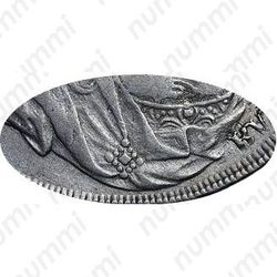 полтина 1738, петербургский тип, без обозначения монетного двора, портрет работы Лефкена