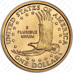 1 доллар 2002, Сакагавея - Реверс