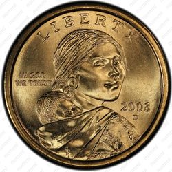 1 доллар 2003, Сакагавея - Аверс