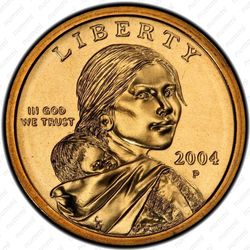 1 доллар 2004, Сакагавея - Аверс