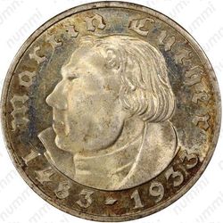 2 рейхсмарки 1933, Мартин Лютер