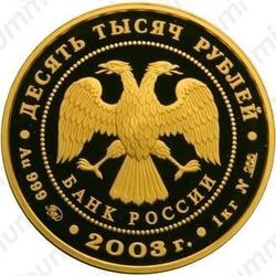 10000 рублей 2003, карта