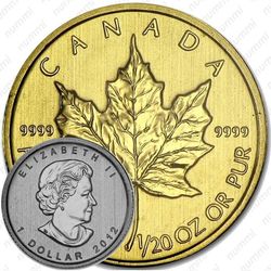 1 доллар 2012, кленовый лист