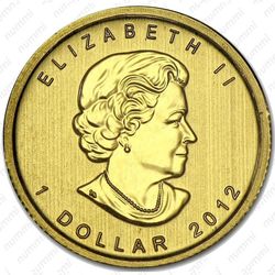 1 доллар 2012, кленовый лист