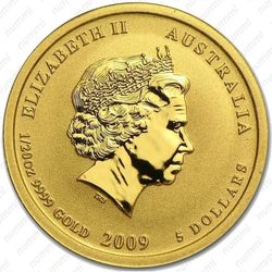 5 долларов 2009, год быка
