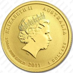 5 долларов 2011, год кролика