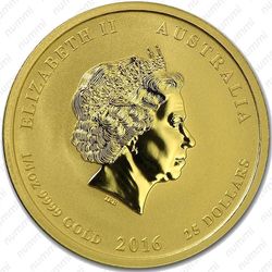 25 долларов 2016, год обезьяны