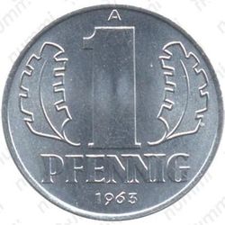 1 пфенниг 1963, А