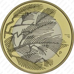 5 евро 2014, дикая природа - Реверс