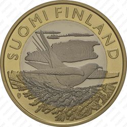 5 евро 2014, кукушка - Аверс