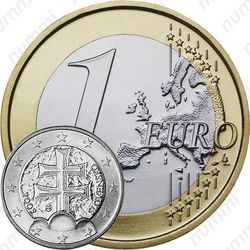1 евро 2009, регулярный чекан Словакии