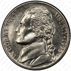 5 центов 1995, Томас Джефферсон - Аверс
