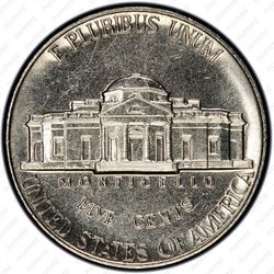 5 центов 1995, Томас Джефферсон - Реверс