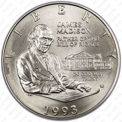 50 центов 1993, Джеймс Мэдисон - Аверс