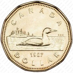 1 доллар 1987 - Реверс