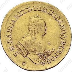 2 червонца 1751, на реверсе Св. Андрей Первозванный - Аверс