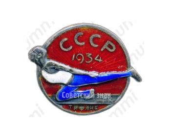 Знак «Первенство СССР по спортивной гимнастике. 1934. Тифлис»