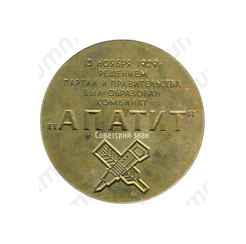 Настольная медаль «40 лет комбинату «Апатит»имени С.М. Кирова»