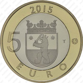 5 евро 2015, бобр - Аверс