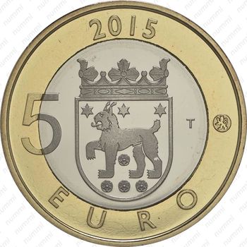 5 евро 2015, рысь - Аверс