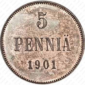 5 пенни 1901 - Реверс