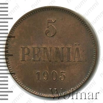 5 пенни 1905 - Реверс