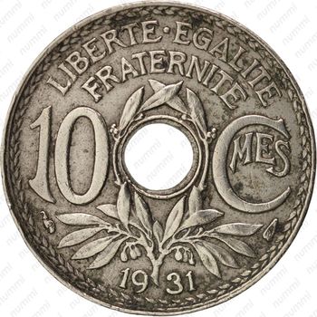 10 сантимов 1931 - Реверс