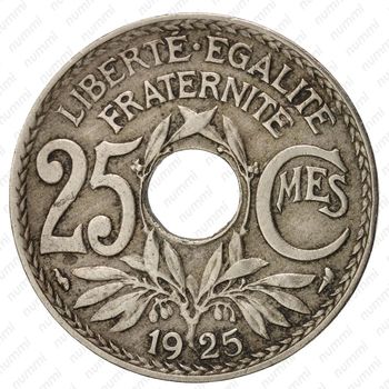 25 сантимов 1925 - Реверс