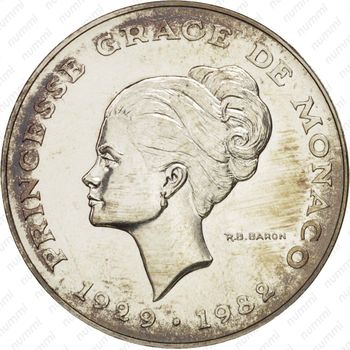 10 франков 1982, Грейс Келли - Аверс