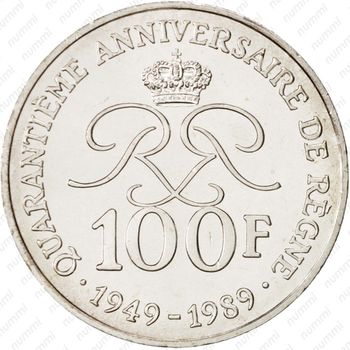 100 франков 1989 - Реверс
