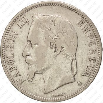 5 франков 1869, A - Аверс