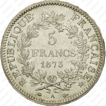 5 франков 1873, A - Реверс