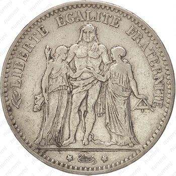 5 франков 1875, A - Аверс