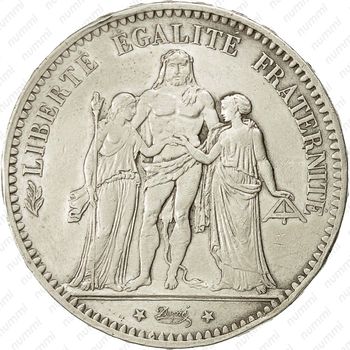 5 франков 1876, A - Аверс
