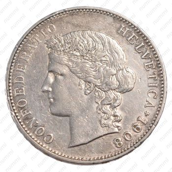 5 франков 1908 - Аверс