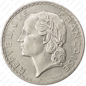 5 франков 1933 - Аверс