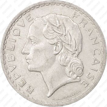 5 франков 1949, без знака монетного двора - Аверс