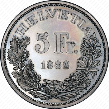 5 франков 1982 - Реверс