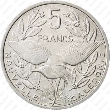5 франков 1994, Новая Каледония - Реверс