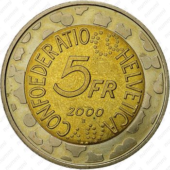5 франков 2000 - Реверс