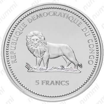 5 франков 2002, Конго (ДРК) - Аверс