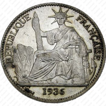 50 сантимов 1936, Французский Индокитай - Аверс