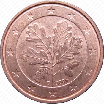 1 евро цент 2005, D - Аверс