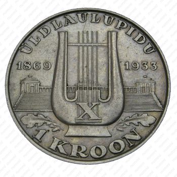 1 крона 1933 - Реверс