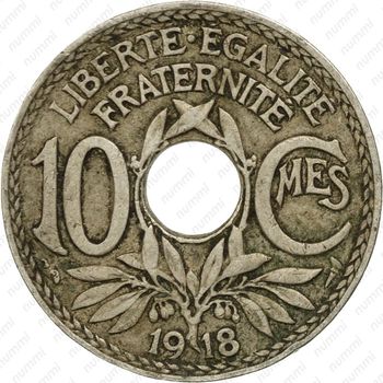10 сантимов 1918 - Реверс